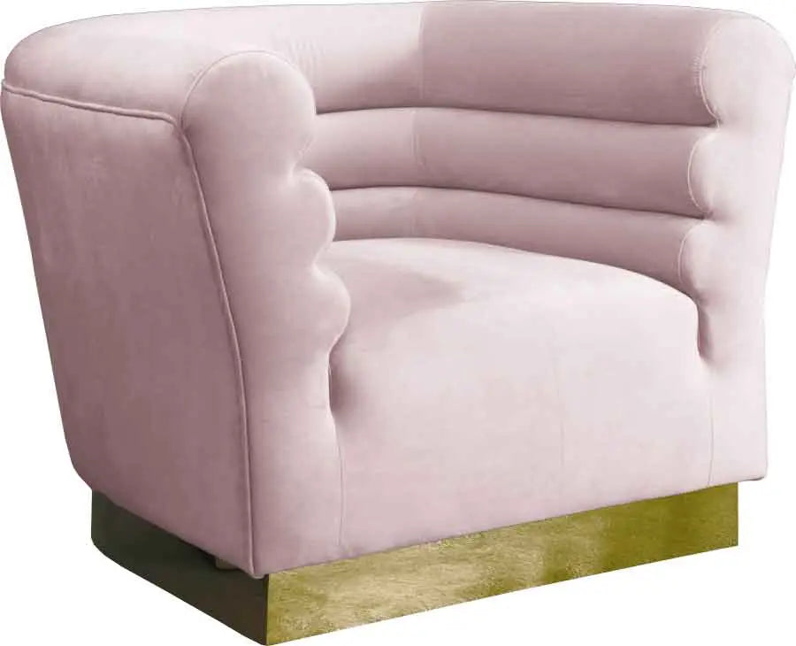 Meridian Furniture - Bellini 3 Piece Living Room Set In Pink - 669Pink-S-3Set