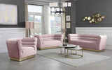 Meridian Furniture - Bellini Velvet Chair In Pink - 669Pink-C