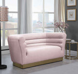 Bellini Velvet Loveseat In Pink - 669Pink - L | Meridian | Home Elegance USA