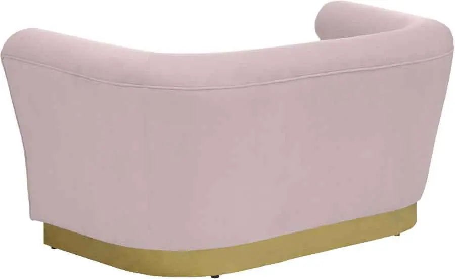 Bellini Velvet Loveseat In Pink - 669Pink - L | Meridian - 669Pink - L - Home Elegance USA - 4