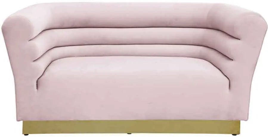 Bellini Velvet Loveseat In Pink - 669Pink - L | Meridian | Home Elegance USA