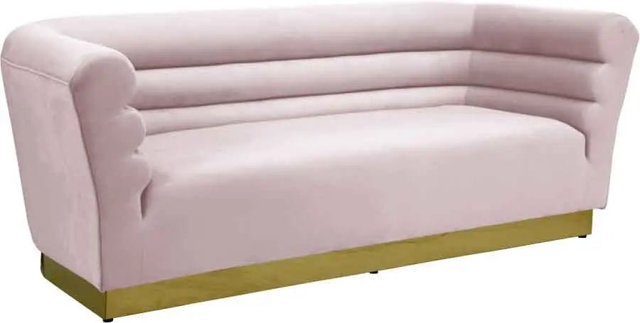 Bellini Velvet Sofa In Pink - 669Pink - S | Meridian | Home Elegance USA