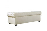 Meridian Furniture - Bowery 3 Piece Living Room Set In Cream - 614Cream-S-3Set