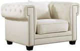 Bowery 3 Piece Living Room Set In Cream - 614Cream - S - 3Set | Meridian | Home Elegance USA