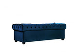 Meridian Furniture - Bowery 3 Piece Living Room Set In Navy - 614Navy-S-3Set