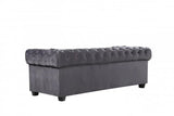 Bowery Velvet Sofa In Grey - 614Grey - S | Meridian - 614Grey - S - Home Elegance USA - 2