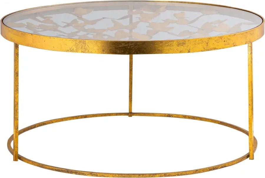 Butterfly Coffee Table In Gold - 470 - C | Meridian | Home Elegance USA