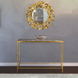 Butterfly Console Table In Gold - 470 - T | Meridian | Home Elegance USA