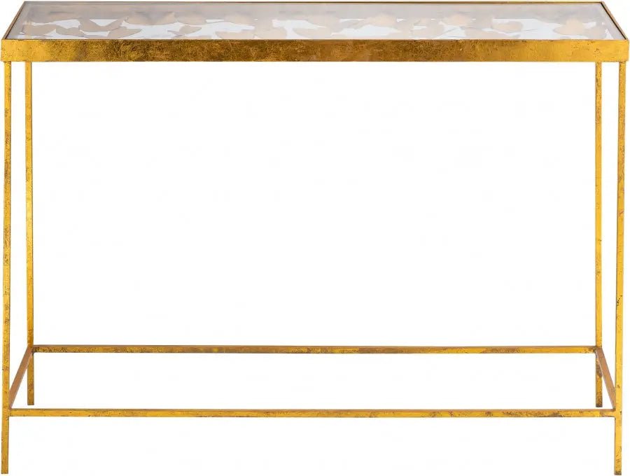 Butterfly Console Table In Gold - 470 - T | Meridian | Home Elegance USA