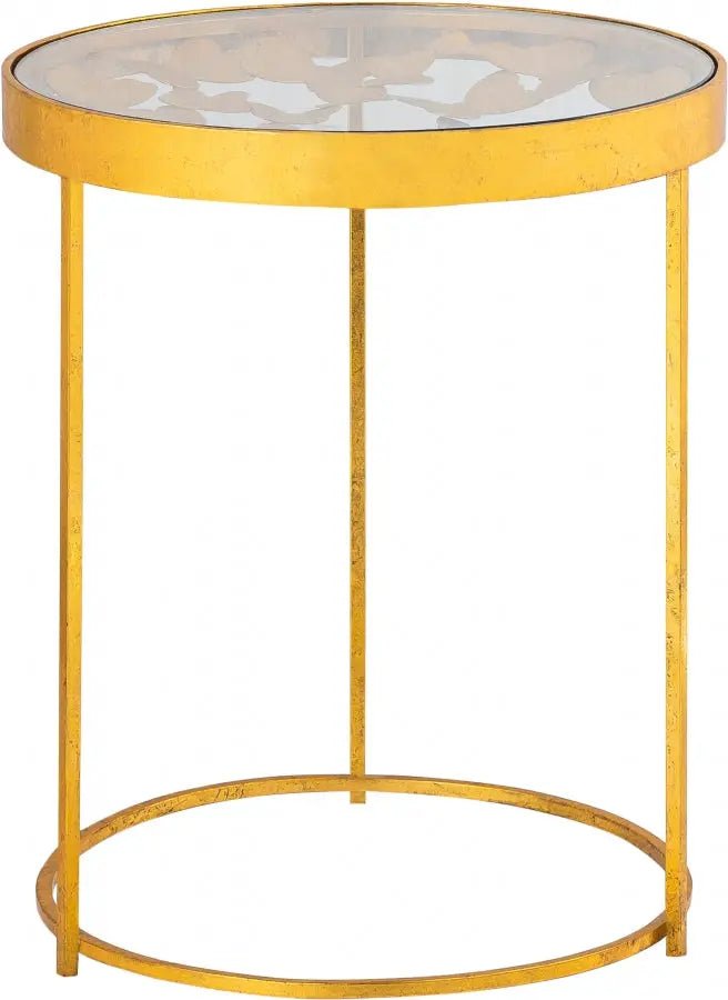 Butterfly End Table In Gold - 470 - E | Meridian - 470 - E - Home Elegance USA - 2