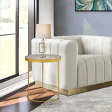 Meridian Furniture - Butterfly End Table In Gold - 470-E