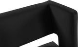 Caleb Velvet Counter Stool Set Of 2 In Black - 970Black - C | Meridian | Home Elegance USA