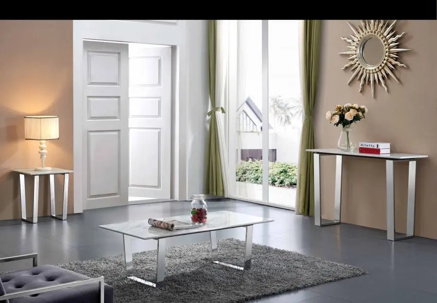 Carlton Coffee Table In Chrome - 235 - C | Meridian | Home Elegance USA