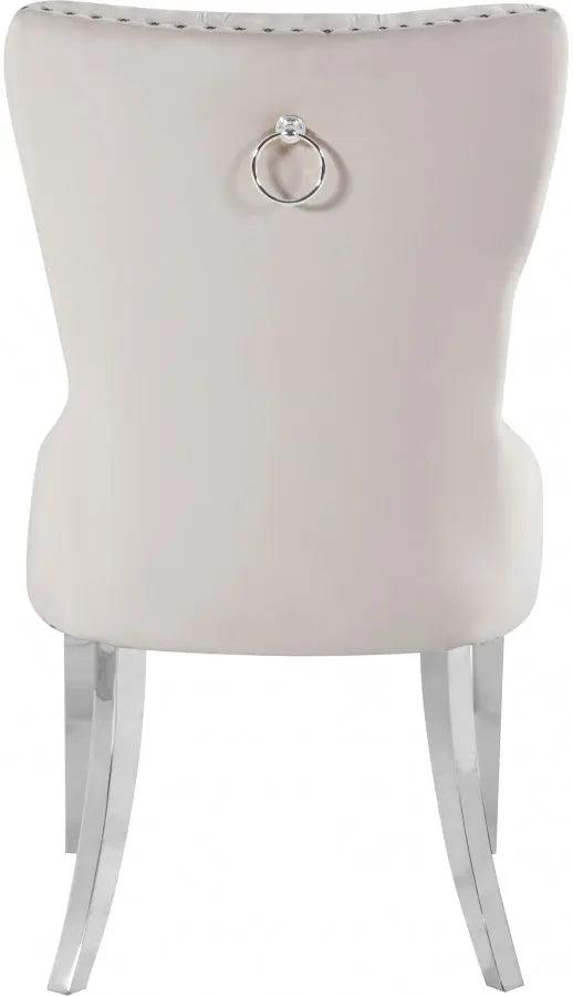 Carmen Dining Chair In Cream (Set Of 2) - 743Cream - C | Meridian | Home Elegance USA