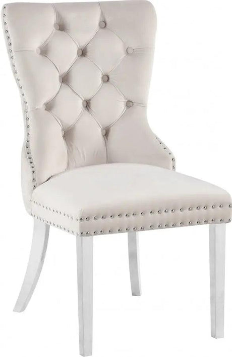 Meridian Furniture - Carmen Dining Chair In Cream (Set Of 2) - 743Cream-C