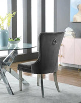 Carmen Dining Chair In Grey (Set Of 2) - 743Grey - C | Meridian | Home Elegance USA