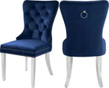 Meridian Furniture - Carmen Dining Chair In Navy (Set Of 2) - 743Navy-C