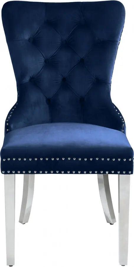 Carmen Dining Chair In Navy (Set Of 2) - 743Navy - C | Meridian | Home Elegance USA