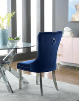 Carmen Dining Chair In Navy (Set Of 2) - 743Navy - C | Meridian | Home Elegance USA