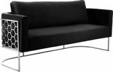 Meridian Furniture - Casa 3 Piece Living Room Set In Black - 691Black-S-3Set