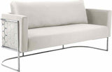 Casa 3 Piece Living Room Set In Cream - 691Cream - S - 3Set | Meridian - 691Cream - S - 3SET - Home Elegance USA - 8