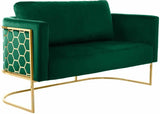 Casa 3 Piece Living Room Set In Green - 692Green - S - 3Set | Meridian | Home Elegance USA