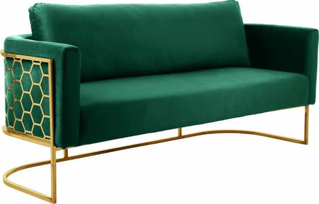 Meridian Furniture - Casa 3 Piece Living Room Set In Green - 692Green-S-3Set