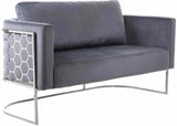 Casa 3 Piece Living Room Set In Grey - 691Grey - S - 3Set | Meridian | Home Elegance USA