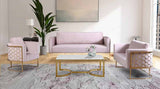 Meridian Furniture - Casa 3 Piece Living Room Set In Pink - 692Pink-S-3Set