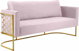 Casa 3 Piece Living Room Set In Pink - 692Pink - S - 3Set | Meridian | Home Elegance USA