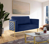 Meridian Furniture - Casa Loveseat In Navy - 692Navy-L