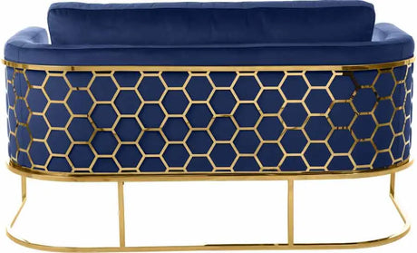 Meridian Furniture - Casa Loveseat In Navy - 692Navy-L