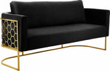 Meridian Furniture - Casa Sofa In Black - 692Black-S