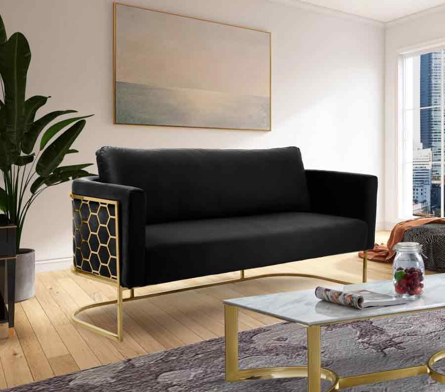 Casa Sofa In Black - 692Black - S | Meridian - 692Black - S - Home Elegance USA - 2