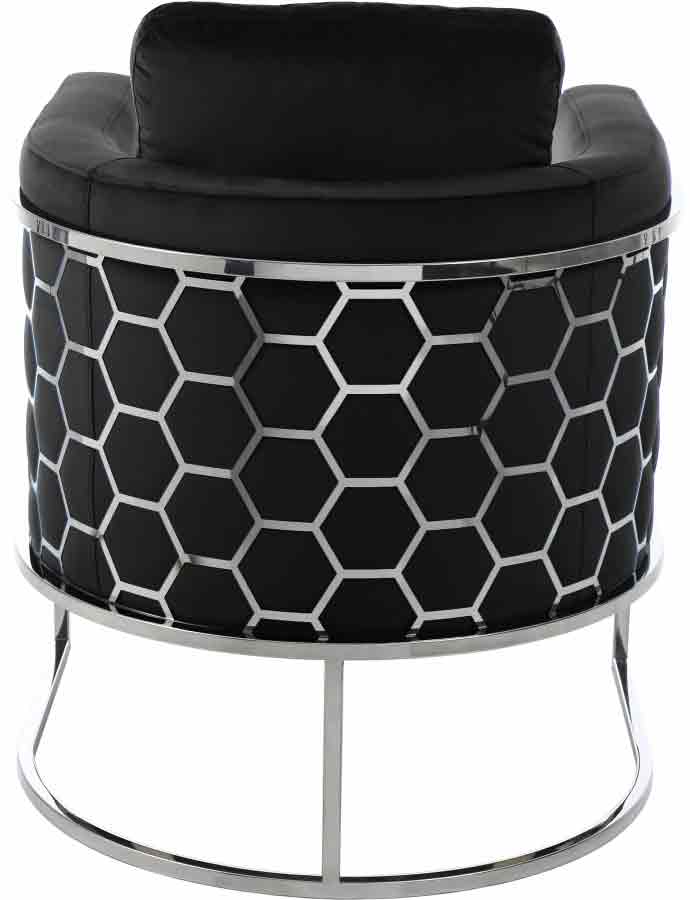 Meridian Furniture - Casa Velvet Chair In Black - 691Black-C