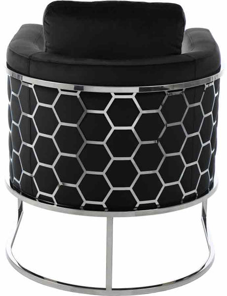 Meridian Furniture - Casa Velvet Chair In Black - 691Black-C