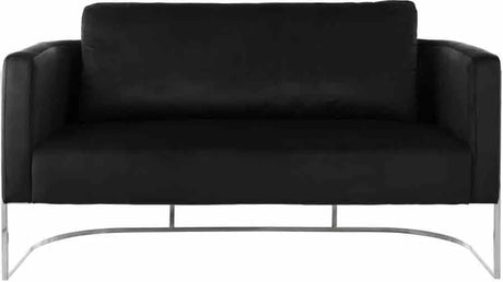 Meridian Furniture - Casa Velvet Loveseat In Black - 691Black-L