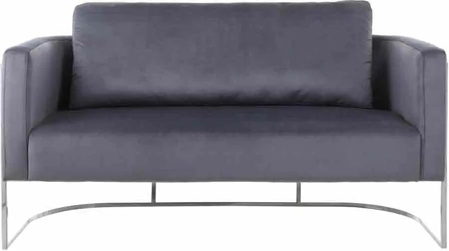 Casa Velvet Loveseat In Grey - 691Grey - L | Meridian | Home Elegance USA