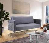 Casa Velvet Sofa In Grey - 691Grey - S | Meridian | Home Elegance USA