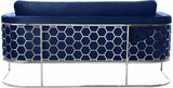 Meridian Furniture - Casa Velvet Sofa In Navy - 691Navy-S