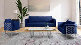 Casa Velvet Sofa In Navy - 691Navy - S | Meridian - 691Navy - S - Home Elegance USA - 5