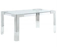 Casper Dining Table Acrylic And Chrome - 717-T | Meridian