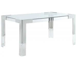 Meridian Furniture - Casper Dining Table Acrylic And Chrome - 717-T