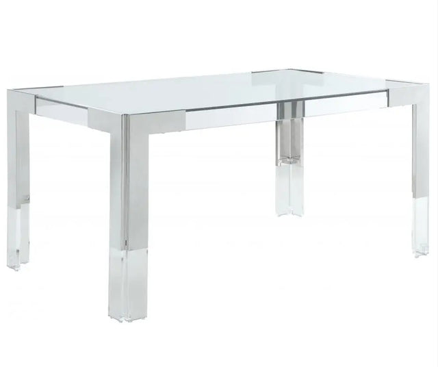 Meridian Furniture - Casper Dining Table Acrylic And Chrome - 717-T