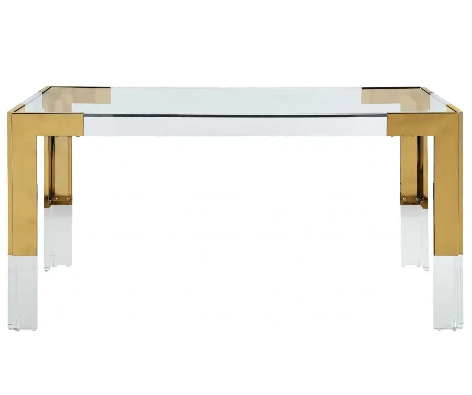 Casper Dining Table Acrylic And Gold - 715 - T | Meridian - 715 - T - Home Elegance USA - 2