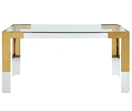 Meridian Furniture - Casper Dining Table Acrylic And Gold - 715-T