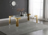 Casper Dining Table Acrylic And Gold - 715 - T | Meridian - 715 - T - Home Elegance USA - 4