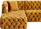 Meridian Furniture - Coco 3 Piece Sectional In Gold - 676Gold-Sectional