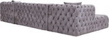 Meridian Furniture - Coco 3 Piece Sectional In Grey - 676Grey-Sectional