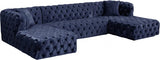 Meridian Furniture - Coco 3 Piece Sectional In Navy - 676Navy-Sectional